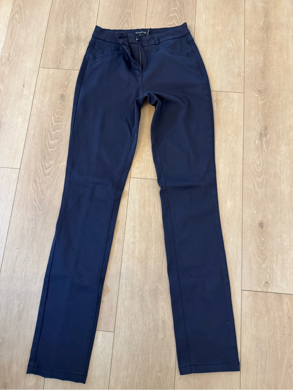 long tall sally Men's Navy Straight-Leg Chinos